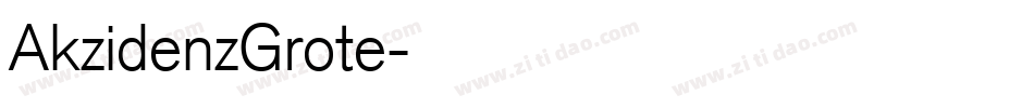 AkzidenzGrote字体转换