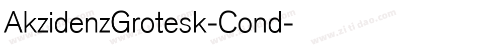 AkzidenzGrotesk-Cond字体转换