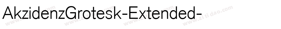 AkzidenzGrotesk-Extended字体转换