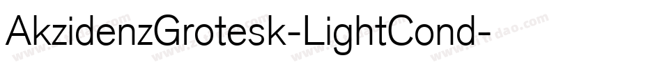 AkzidenzGrotesk-LightCond字体转换