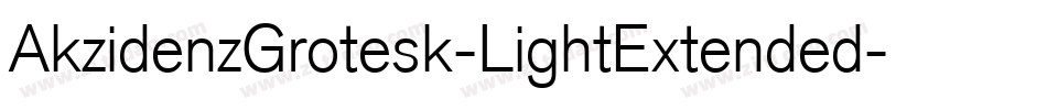 AkzidenzGrotesk-LightExtended字体转换
