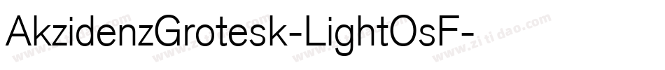 AkzidenzGrotesk-LightOsF字体转换