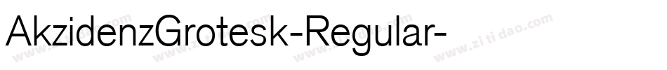 AkzidenzGrotesk-Regular字体转换