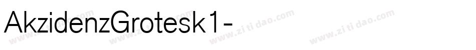 AkzidenzGrotesk1字体转换