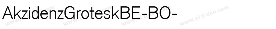 AkzidenzGroteskBE-BO字体转换