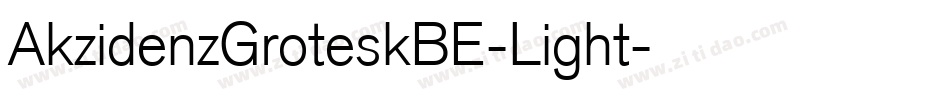 AkzidenzGroteskBE-Light字体转换