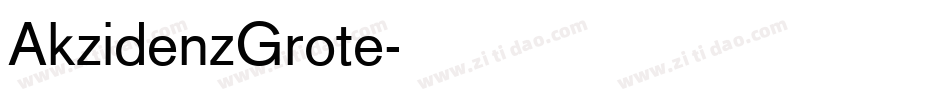 AkzidenzGrote字体转换