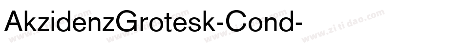 AkzidenzGrotesk-Cond字体转换