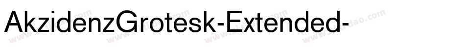 AkzidenzGrotesk-Extended字体转换