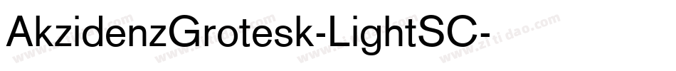 AkzidenzGrotesk-LightSC字体转换