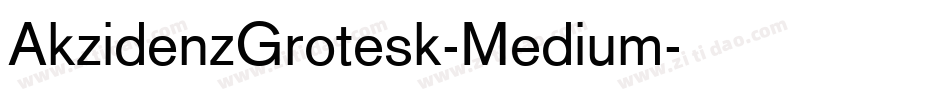 AkzidenzGrotesk-Medium字体转换