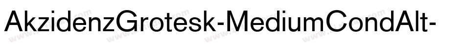 AkzidenzGrotesk-MediumCondAlt字体转换