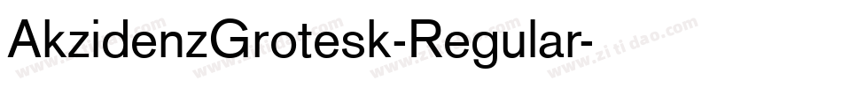 AkzidenzGrotesk-Regular字体转换