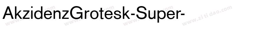 AkzidenzGrotesk-Super字体转换
