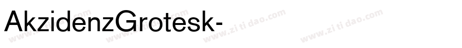 AkzidenzGrotesk字体转换