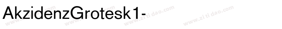 AkzidenzGrotesk1字体转换