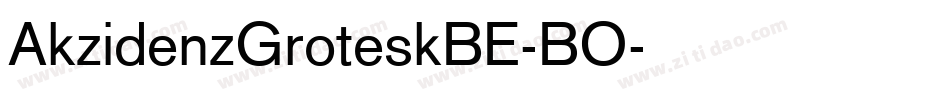 AkzidenzGroteskBE-BO字体转换