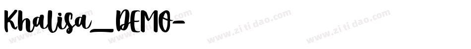 Khalisa_DEMO字体转换