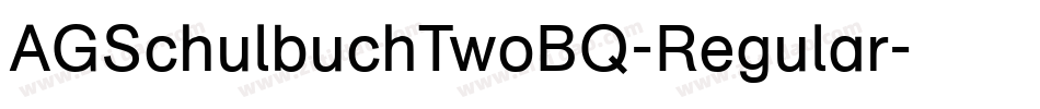 AGSchulbuchTwoBQ-Regular字体转换