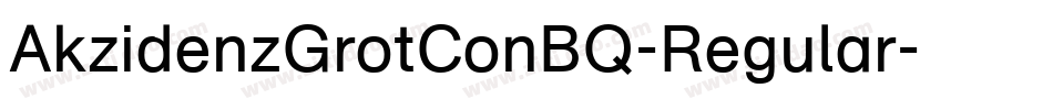 AkzidenzGrotConBQ-Regular字体转换