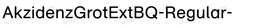 AkzidenzGrotExtBQ-Regular字体转换