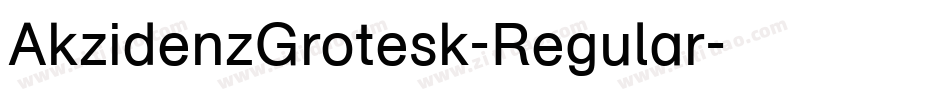 AkzidenzGrotesk-Regular字体转换