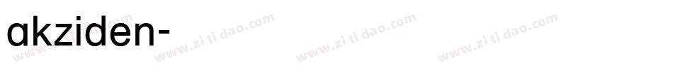 akziden字体转换