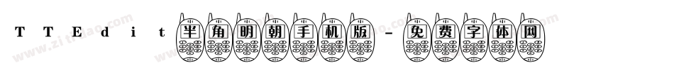 TTEdit半角明朝手机版字体转换