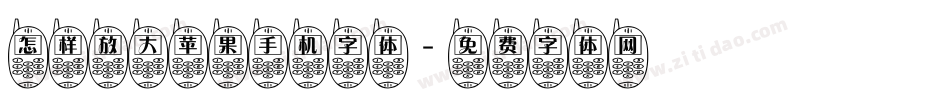 怎样放大苹果手机字体字体转换