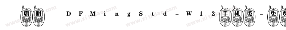 華康明體DFMingStd-W12手机版字体转换