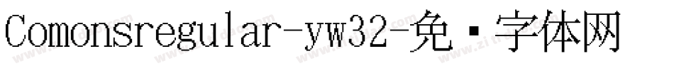 Comonsregular-yw32字体转换