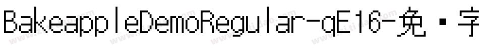 BakeappleDemoRegular-qE16字体转换
