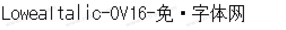 LoweaItalic-OV16字体转换