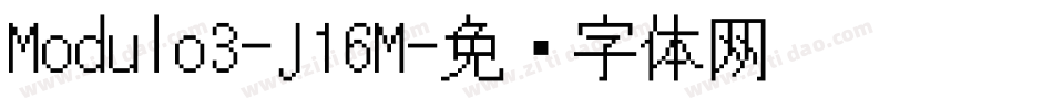 Modulo3-J16M字体转换