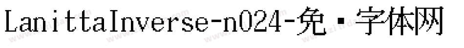 LanittaInverse-nO24字体转换