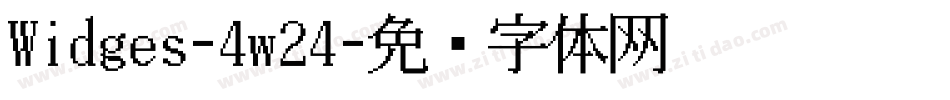 Widges-4w24字体转换