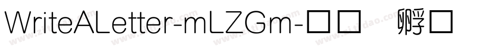 WriteALetter-mLZGm字体转换
