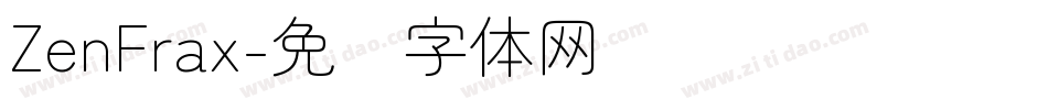 ZenFrax字体转换