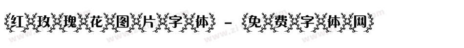 红玫瑰花图片字体字体转换