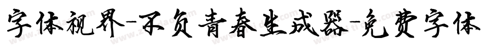 字体视界-不负青春生成器字体转换