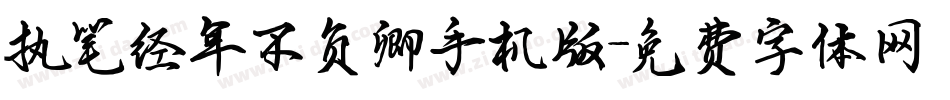 执笔经年不负卿手机版字体转换