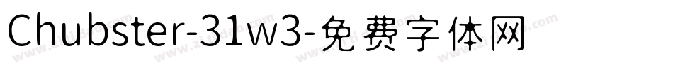 Chubster-31w3字体转换