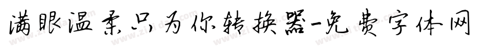 满眼温柔只为你转换器字体转换