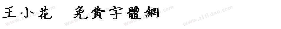 王小花字体转换