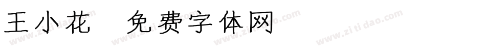 王小花字体转换