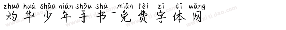 灼华少年手书字体转换