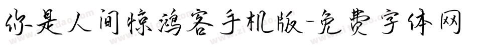 你是人间惊鸿客手机版字体转换