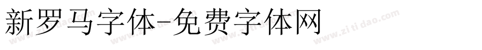 新罗马字体字体转换