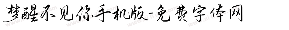 梦醒不见你手机版字体转换