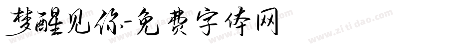 梦醒见你字体转换